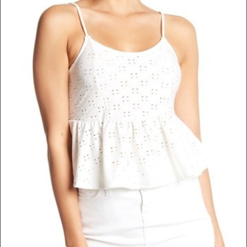 ✨ Hiatus Knit Eyelet Babydoll Tank Top ✨